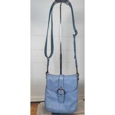 バッグ COACH Soho leather shoulder Bag Blue Coach Soho Blue Hobo Shoulder Bag One Hand Strap Leather