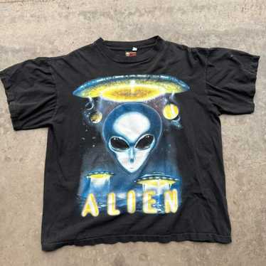 90s ALIEN vintage tee 刺繍　エイリアン　ビンテージTシャツ alien エイリアン 90s ヴィンテージTシャツ L - メルカリ