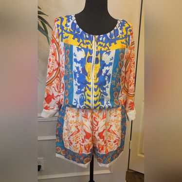 Dani Collection Colorful Boho Patterned Romper Eu… - image 1