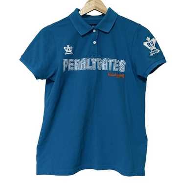 【PEARLY GATES】Men's Check Tie Collar Short Sleeve T-Shirt Genuine PEARLY GATES GOLF Mens Check Knit Collar Short