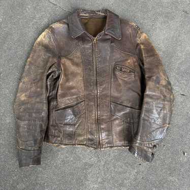 Vintage mens horsehide leather - Gem