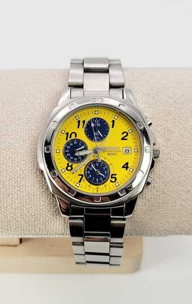 SEIKO セイコー クロノグラフ 腕時計 7T92-0CT0 イエロー アナログ 腕時計 7T92-0CA0 クォーツ クロノグラフ 生活防水