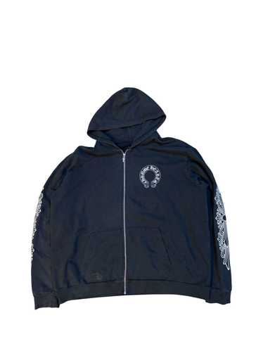 【Chrome Hearts】 正規品★ Horseshoe Floral Hoodie Navy Buy Chrome Hearts Horseshoe Floral Hoodie 'Navy/Red' - 040