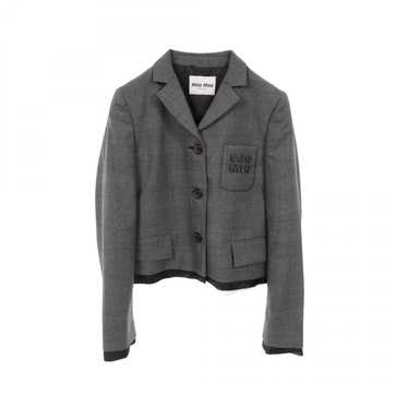 Miu Miu Miu Miu Miu Miu Prince of Wales Check Woo… - image 1