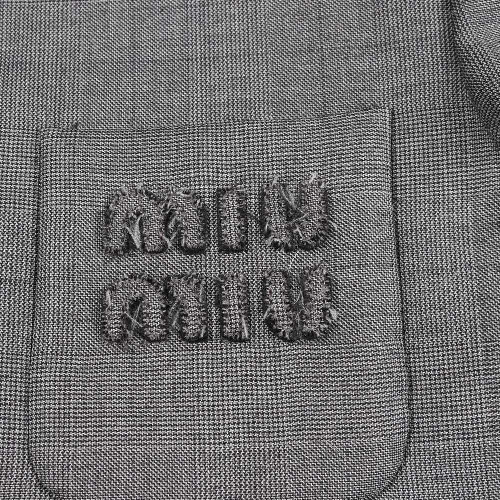 Miu Miu Miu Miu Miu Miu Prince of Wales Check Woo… - image 7