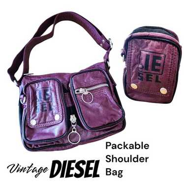 バッグ archive diesel leather waist bag purple Diesel shoulder bag rare - Gem