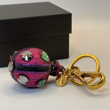 【関税&送料込】Miu Miu Keychains Miu Miu Leather Keychain | Brown | FARFETCH
