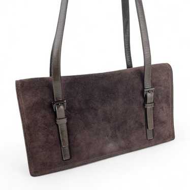 バッグ PRADA 90s vintage suede hand bag PRADA Suede Camoscio Pushlock Easy Satchel Cerise 1083694