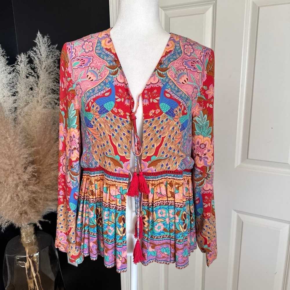 Spell & The Gypsy Lotus Jacket Ruby Red Oversized… - image 2
