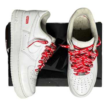 靴 27.0 NIKE Supreme AF1 Nike Air Force 1 x Supreme Low Box Logo - White for Sale