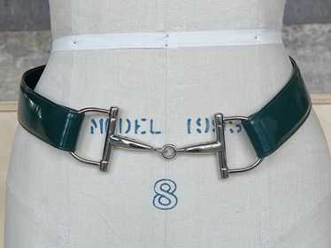 ✨美品✨ GUCCI horse bit leather belt y2k Gucci Horse Head Buckle Smooth Leather Belt ○ Labellov