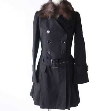 美品☆BURBERRY BLACK LABEL☆フォックスファーロングコート38 美品☆BURBERRY BLACK LABEL☆フォックスファーロングコート38