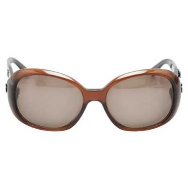 小物 CHANEL sunglasses coco camellia brown CHANEL Camellia Coco Mark Sunglasses Frame Brown Black From