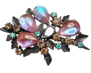 アクセサリー Antique Saphiret glass flower brooch il_1080xN.5229012788_c7f1.jpg