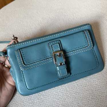 vintage coach old Blue アクセサリーポーチ 青 vintage coach old Blue アクセサリーポーチ 青 - メルカリ