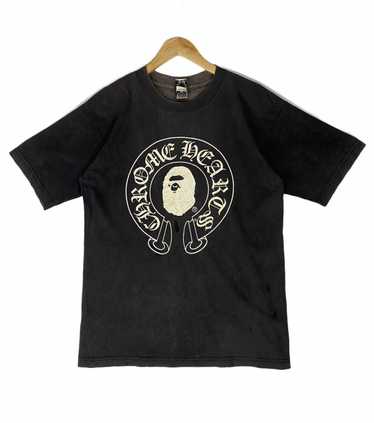 希少CHROME HEARTS × A BATHING APE Tシャツ ベビー クロムハーツ エイプ コラボ ベビーマイロ 半袖 Tシャツ XS