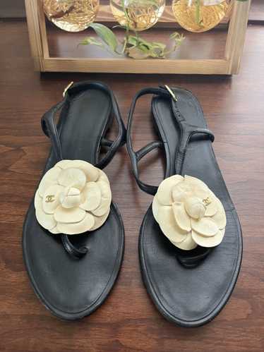 CHANEL フラワー装飾サンダル CHANEL Flower Sandals Wedge Sole Platform 36 | eBay