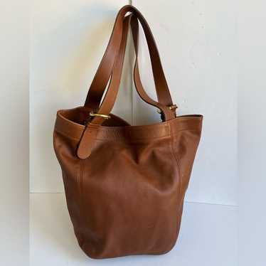 極美品✨vintage coach old bag TOTO brown Vintage 90's Coach Dark Brown Leather Soho Zip Tote Shoulder