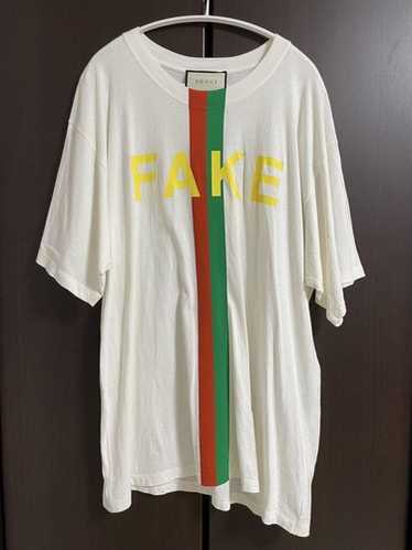 GUCCI FAKE NOT Tシャツ 10サイズ Gucci 'fake/not' Print Oversize T-shirt in Black for Men | Lyst