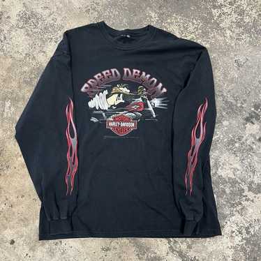 【90s】Harley Davidson\"Warner Bros\"ロンT USA Vintage Harley Davidson X Warner Bros 90s Tshirt - Etsy