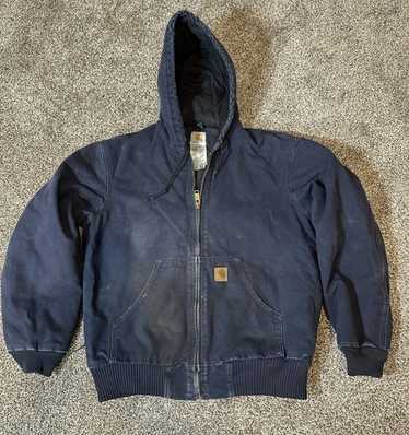 Carhartt J130 MDT ネイビー ジャケット XL Vintage J130-MDT Carhartt Zip Dark Blue Navy Jacket With