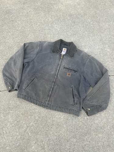 ジャケット・アウター Carhartt Detroit Jacket PTL Carhartt Detroit Jacket J97 PTL Petrol Faded Distressed