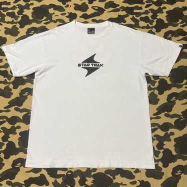【希少】BBC XL startrak bape ape pharrell BAPE × startrak logo T-shirt pharrell NERD ABC camo White A