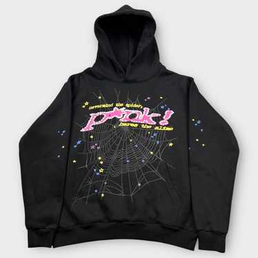 Pink black sp5der hoodie - Gem