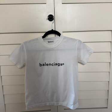 Tシャツ・カットソー BALENCIAGA Woman T-Shirt White 793612T5215 9000 Balenciaga logo-embroidered T-shirt | White | FARFETCH JO