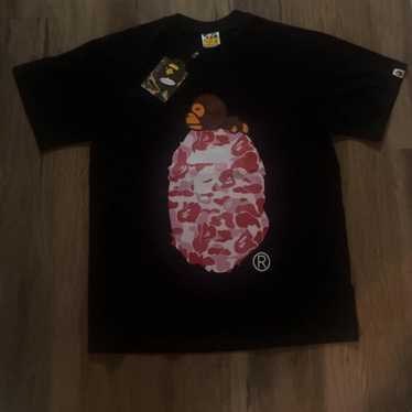 APE BAPE BABY MILO MULTI CAMO ポロシャツ　tシャツ Size MEDIUM Mens Side Bape Head Multi Camo T-Shirt Rainbow
