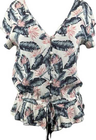 Rails Leaf Print Button Up Top Size S - image 1