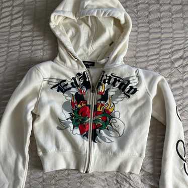 Ed hardy white zip - Gem