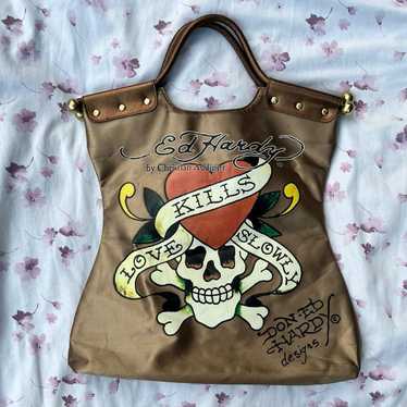エド・ハーディー　ラブキルバッグ　ハンドバッグ　Y2K 　Ed Hardy エド・ハーディー ラブキルバッグ ハンドバッグ Y2K Ed Hardy Ed