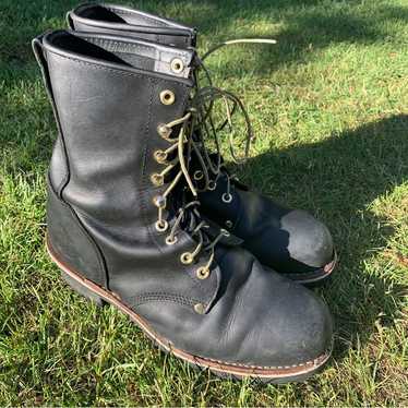 古着 Georgia Boot 1990s Georgia Boots Electricians Boots Black Rough Out