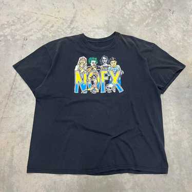ミュージシャン NOFX Tee vintage 00s 90s PUNK ROCK FADE Vintage 00's Nofx Punk Rock Band Concert T-shirt Medium Size