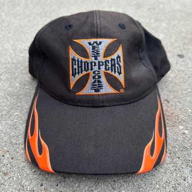 応援グッズ WEST COAST CHOPPERS EAGLE SNAPBACK HAT West Coast Choppers Baseball Cap Hat Jesse James Black/Red