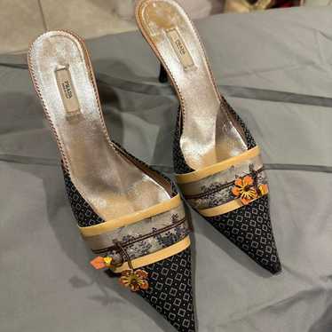 超美品　プラダ　PRADA リップ柄ミュール　90's vintage 超美品 プラダ PRADA リップ柄ミュール 90's vintage 靴