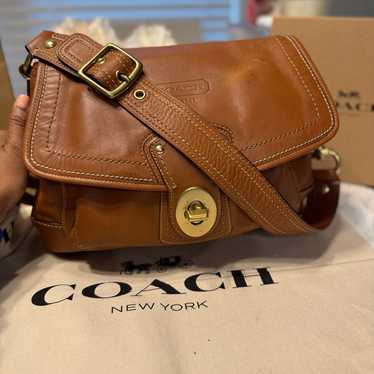 バッグ 65th Coach Flap Legacy Satchel Bag Brown COACH 65th ANNIVERSARY LEGACY WHISKEY BROWN SHOULDER LEATHER