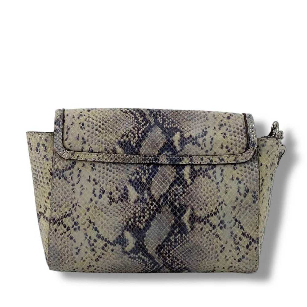 Coach Python Print Clutch Bag Python Leather Snak… - image 4