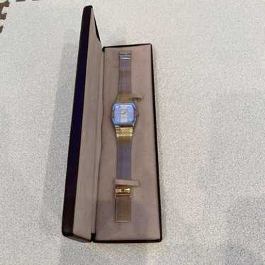 CITIZEN EXCEED「GOLD」（K18） Citizen Exceed Dress Watch 1987 Quartz Gold Tone Great Cond
