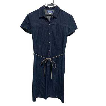 BURBERRY BLUE LABEL デニムフリルワンピース　38 BURBERRY BLUE LABEL デニムフリルワンピース38