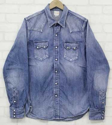 K　　　　　　　　　　　　　　　　　　【Ｖｉｎｔａｇｅ】Joe McCOY DENIM WESTERN SHIRT / SAWTOOTH – The Real McCoy's