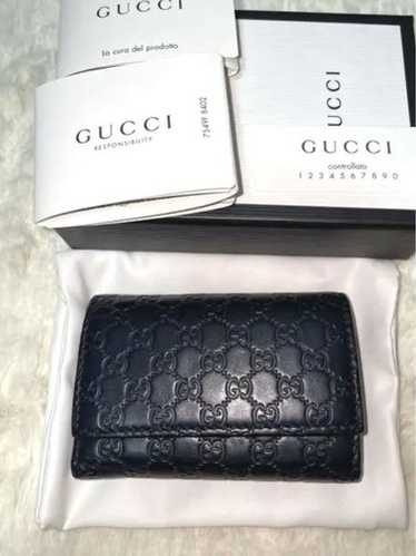 moさま専用　GUCCI コインケース マイクログッチシマ 紺 a409 Gucci navy micro key - Gem