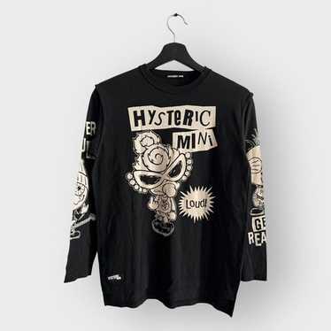 90s Hysteric Glamour ラグラン　ロンT Y2K grunge Hysteric Glamour 90s Retro Style Charcoal Reprint T shirt