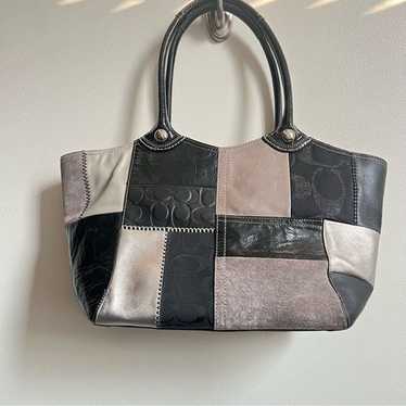バッグ Coach Patchwork Bleecker Tote Bag Coach Bleecker Berry Purple Patchwork Tote | eBay