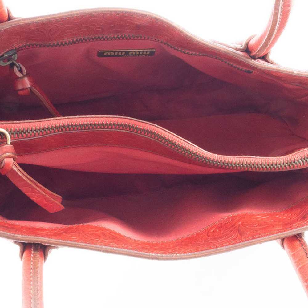 Miu Miu Miu Miu Miu Flower Embossed Handbag RR068… - image 9