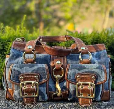 バッグ Coach Optic Denim Legacy Satchel Bag PRICE FIRM NEW COACH LEGACY DENIM HANDBAG.