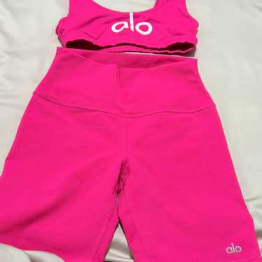 alo ピンク ヨガウェアセットS Pink alo yoga set - Gem