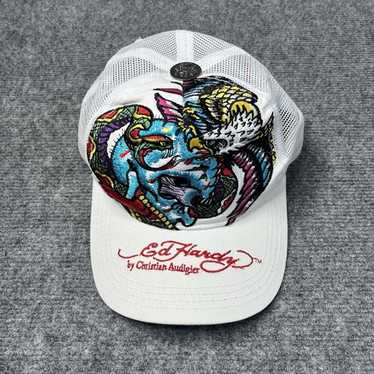 Ed hardy white hat - Gem