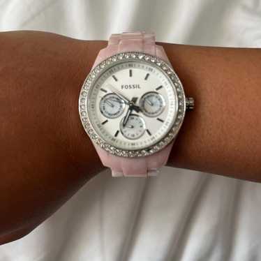 値下げ❗️FOSSIL ハートWatch Ring ゴールド/ピンク Watch Ring Two-Hand Stainless Steel - ES5408 - Fossil